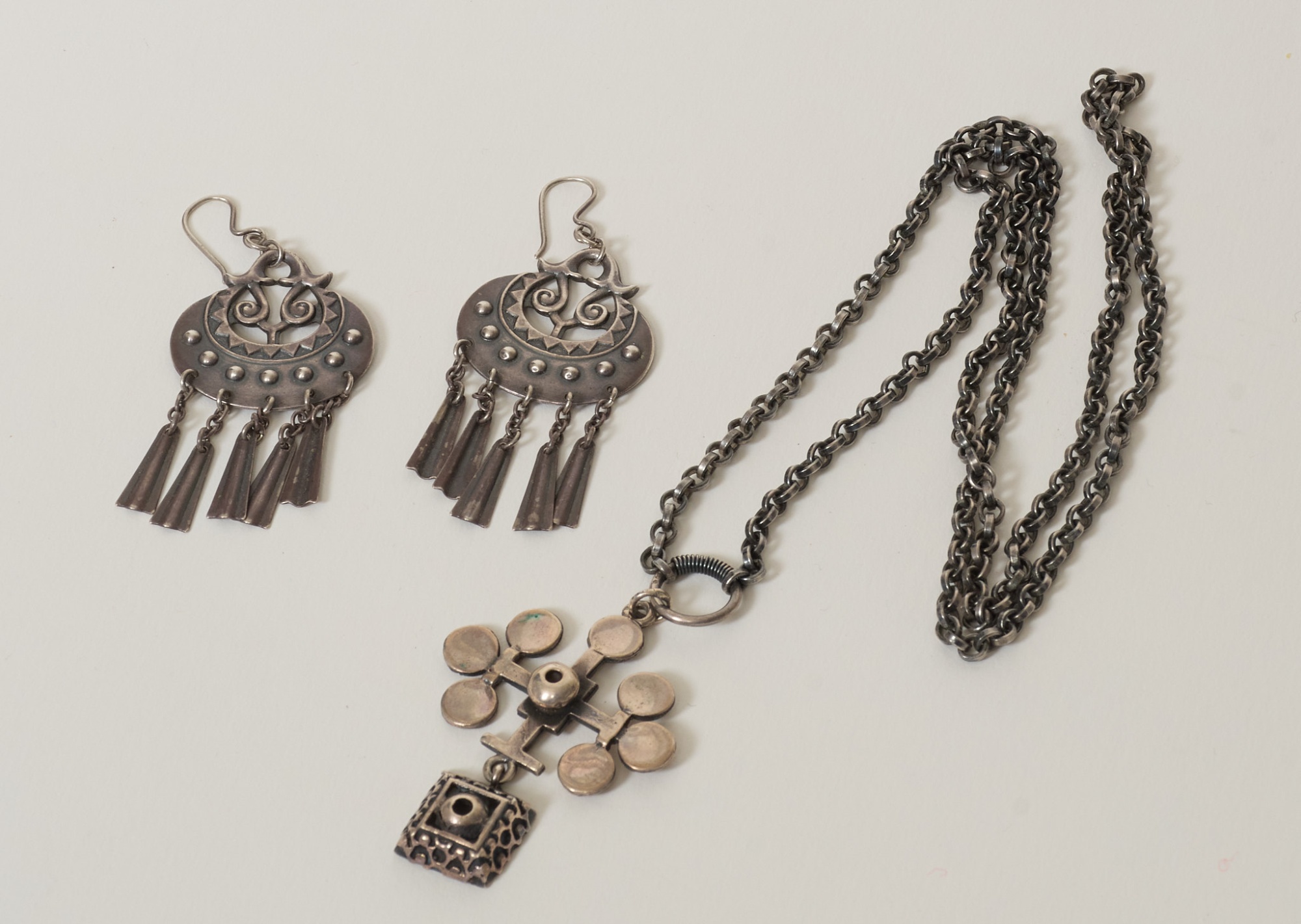 Halsband, samt örhängen, Silver, Pentti Sarpaneva