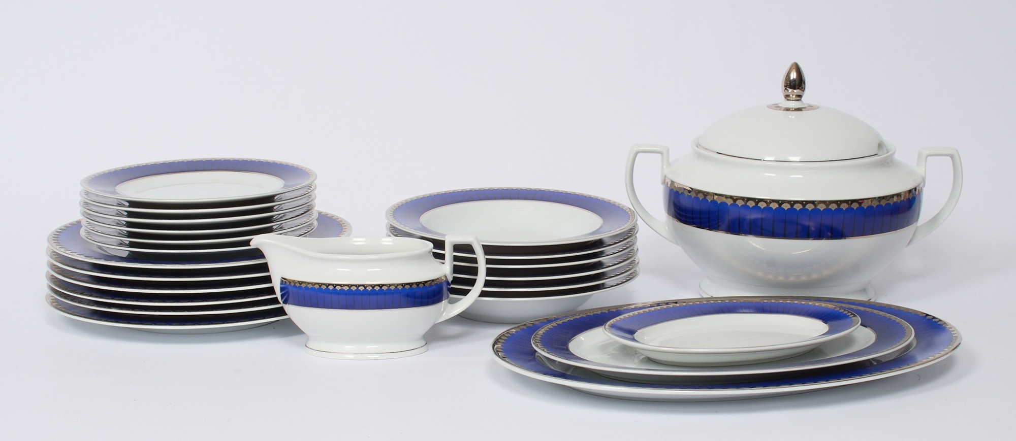Servisdelar, Marianne royal blue, Sigvard Bernadotte.